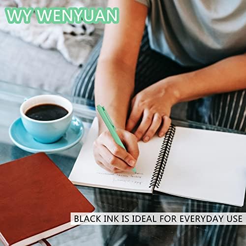 Canetas fofas de Wy Wenyuan, canetas de escrita suave de 12 pacote, canetas de esferográfica pastel, maiores canetas coloridas,