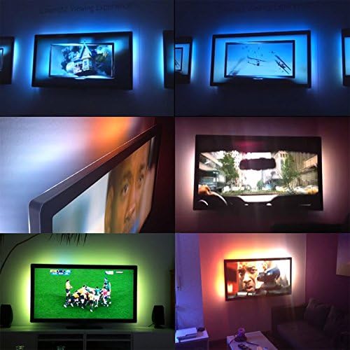 Impermeabilizada 1 m 2 m Multi-cor flexível 5050 RGB LUZ DE TRILHA DE LED USB com kit de iluminação de fundo de TV do controlador com cabo USB de 5V para iluminação de fundo de TV /PC /laptop