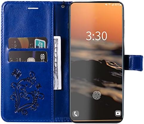 Caixa da carteira Oopkins Compatível com Samsung Galaxy S23 Ultra, Galaxy S23 Ultra Premium PU Couather Flip Case com slots
