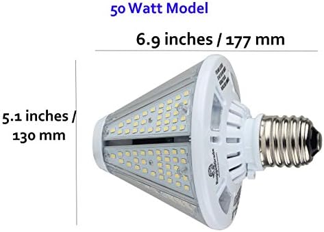 RuggedGrade de 6.000 lúmen lâmpada de alta lâmpada - bulbo de retrofit de LED de 50 watts - 5000k branco - 50 watts