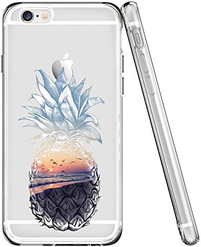 Youxieshang Clear Pineapple iPhone 6S Caso Design personalizado Anti-arranhão Absorção de choque flexível TPU Soft TPU Phone Phone Sunset Case para iPhone 6-Clear…