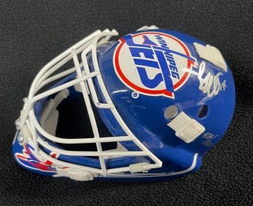 Bob Essensa assinou Winnipeg Jets Limited Edition Mini Goalie Mask JSA CoA - Capacetes e máscaras autografadas da NHL