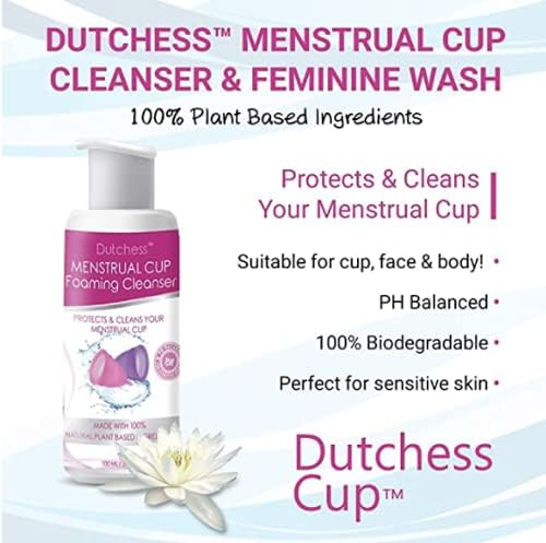 Limpador de espuma de copo menstrual holandês - Adequado para copos menstruais de silicone - ingredientes à base de plantas