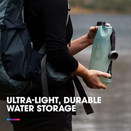 Hydrapak Seeker -Reservo de água durável e ultra light para caminhadas, camping e preparação para emergências -compatível com filtro, BPA e PVC grátis