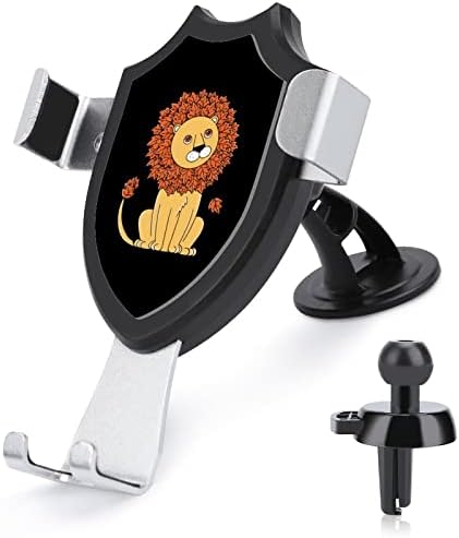 Portador de telefone de leão de folhas engraçadas para o suporte de otimista de braço longo do carro UNIVERSAL CELL TOLEL MOLT COMPATIBLE com todos os smartphones