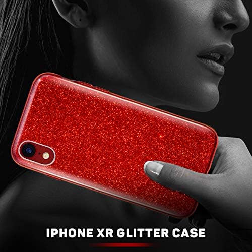 MateProx iPhone XR Case, Bling Sparkle Lute Girls Mulheres Protetor Case para iPhone XR 6.1