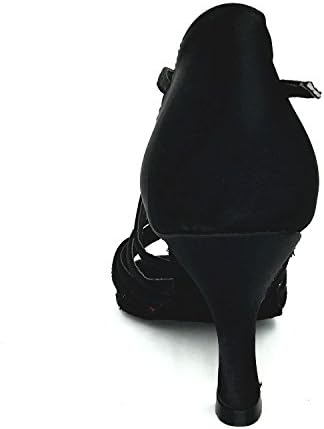 Pierides feminino sandálias de dedo peep salsa latin tango pratica sapatos de dança de salão com 2,75 de salto