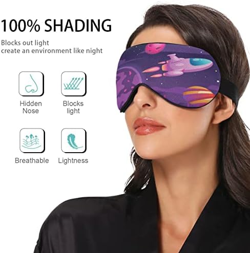 Kigai Sleep Eye Mask for Men Women Light Block Night Sleeping Blackfold com tira ajustável Soft Breathable Confort Eye