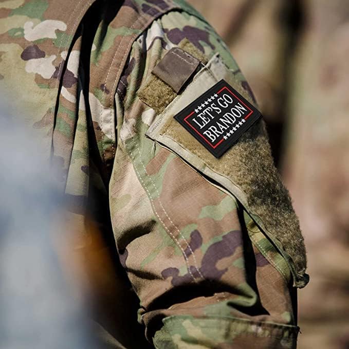 VISCAL 10pcs Vamos Brandon UAS sinaliza o moral de bordados militar Equipamento de emblema do exército para sua jaqueta,
