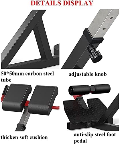 Roman Dout/Home Commercial Roman Chair/Back Muscle Trainer Workout Gym Gym Equipment/Peso máximo 440 libras, a