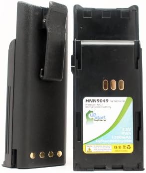 Substituição de 2 pacote para a bateria Motorola HNN9051A com clipe - compatível com Motorola HNN9049 Bateria de rádio