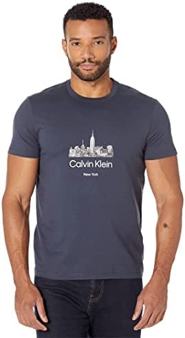 Calvin Klein Manga curta Skyline NY Logo Crew Neck Tee