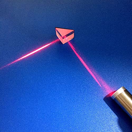 Prism triangular angular reto, componentes ópticos N-BK7 Vidro para instrumentos de precisão excelentes, física, refração leve e experimentos de comprimento de onda