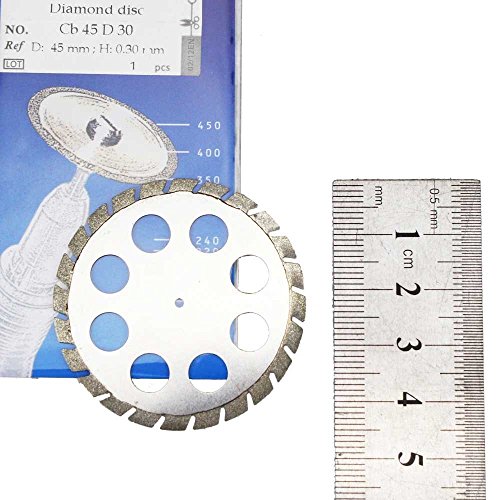 Melleco Diamond Disc para corte de gesso 45 mm x 0,30mm Roda de disco 2pcs