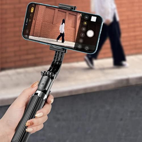 Yfqhdd celular estabilizador de selfie bastão de selfie anti-shake fotografando foto viva tripé 360 graus telescópico