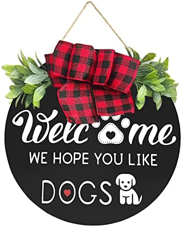 VITASS BECIAÇÃO SIGNE PARA PORTA DA FRONTAÇÃO, decoração de cachorro com arco vermelho, esperamos que você goste de cães Decoração