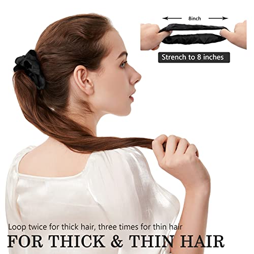 Scruncies de cabelo de Adrione para mulheres meninas 60 pacote, cetim scrunchies de seda para rocos de cetim para cabelos para