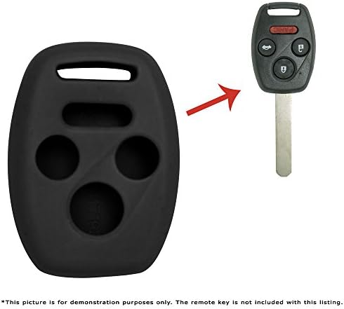 Keyless2go Substituição para capa de protetora de silicone para 4 botões de chaves remotas kr55wk49308 mlbhlik-1t oucg8d-380h-a-preto