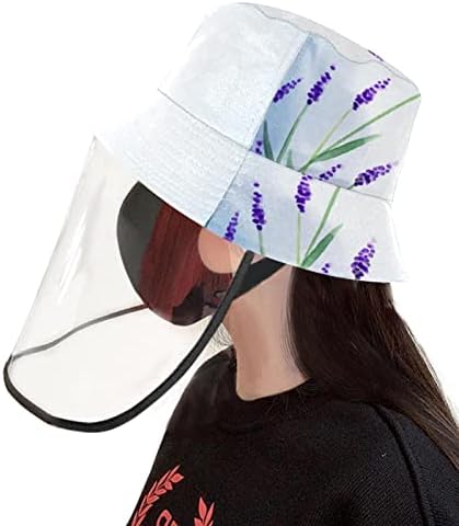Chapéu de proteção para adultos com escudo facial, chapéu de pescador anti -sol, círculo de flores do dia das mães