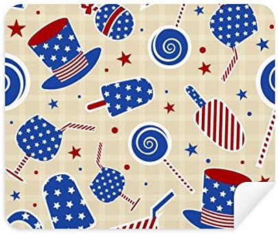 USA HAT CANDY Candy Ice Star Festival Limpeza de tecidos Limpador de pano 2pcs Tecido de camurça