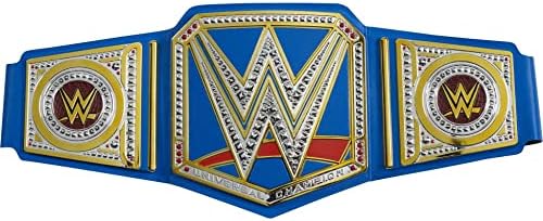 Título do Campeonato da WWE com estilo autêntico, medalhões metálicos, cinto semelhante a couro e recurso ajustável que se encaixa em cinturas de crianças de 8 anos ou mais