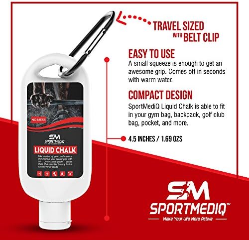 Sportmediq pro grau líquido giz líquido - 1 pacote - bagunça livre manual profissional grátis para academia, levantamento de