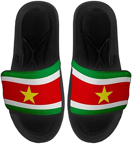 Sandálias/slides de slides e slides expressos para homens, mulheres e juventude - bandeira do Suriname - Suriname Flag