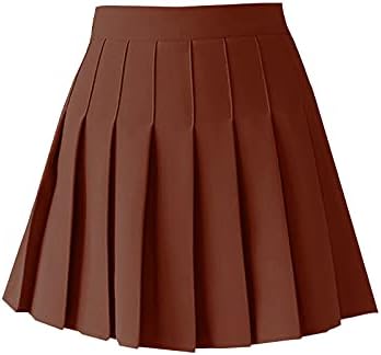 Zhanchtong feminina na cintura alta A-line plissada mini-saia curta saia de tênis