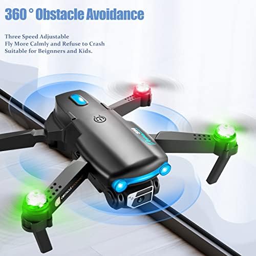 Mini drone com câmera 4K HD para adultos crianças - RC WiFi FPV Drones com 72 modos de iluminação fria, atualize o quadcopter S98