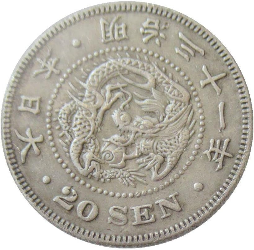 Japão 20 moedas comemorativas de réplica de prata de ouro de Meiji 9, 31, 38 anos
