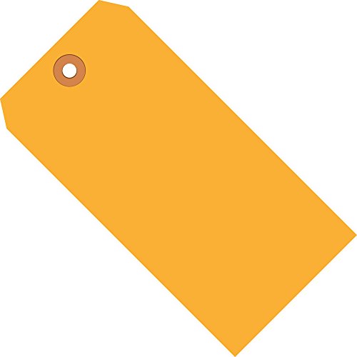 Tags de remessa de suprimentos de pacote superior, 13 pt, 5 3/4 x 2 7/8, vermelho fluorescente