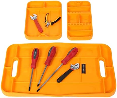 Ótimos ferramentas de trabalho Silicone Tool Tray Organizer Conjunto de 3 bandejas de ferramentas não deslizantes, bandeja de ferramentas médias e pequenas com organizadores de ferramentas divididos