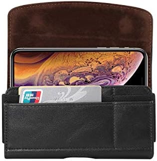 Caixa de clipe de telefone Purse masculina, bolsa de clipe de cinto de couro premium, bolsa do coldre de cinto, bolsa de carteira com slot de cartão, coldre não -metálica da cintura