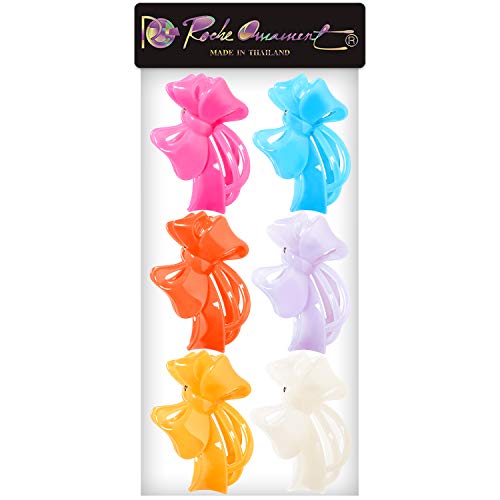 RC Roche Ornament 6 PCS feminino fofo arco de fita elegante rabinho de cavalo clipes de plástico premium de qualidade acessória de