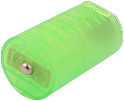 X-Dree Green Plástico 2 x 1,5V AA para D Tamanho D Tamanho Bateria Adaptador de caixa Conversor de caixa de caixa (Convertitore