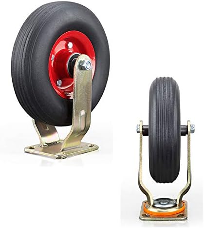 Rodas giratórias de YJJT, rodas de rodas de borracha de borracha preta pesada, sólidos, resistentes ao desgaste, silencioso, liso, carga