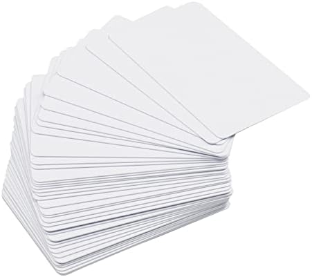 Cartões de PVC em branco premium de 100 pacote, Caetoung CR80 30 mil de qualidade gráfica plástica branca para impressões de identificação com foto Impressoras