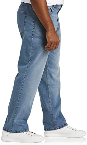DXL Big & Tall Essentials Men Jeans de ajuste relaxado | Denim de alto conforto, estilo de 5 bolso