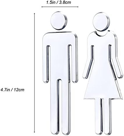 Besportble Wall Sticky Banho Banho Sinal unissex Setas masculinas e feminino Banheiro de banheiro para casa O logotipo do