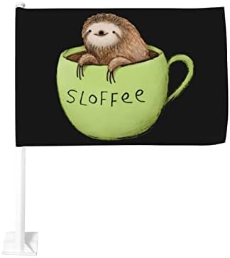 Bandeira de carro com sloffe sloffee 12 × 18 polegadas Banner de janela veículo Pingente de automóvel de decoração ao ar livre