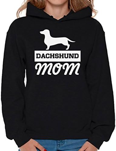 Awkward Styles feminino Dachshund Mom amante de cachorro Graphic capuz Tops Dachsie