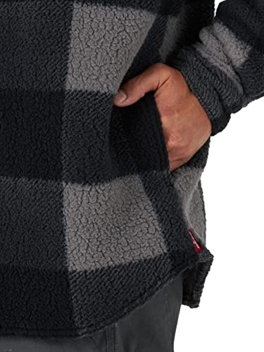 Wrangler Authentics Men's Wooly Fleece Quarter Zip Pullover