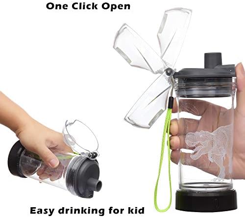 Lightzz Kids Water Bottle with 3D GrowingPhone LED Light - Tritan BPA Free - Creative Ideal Travel Cup Gamer Gir