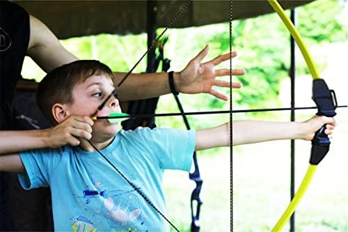 Sopoger Compound Bow and Arrow Set para jovens crianças, caça para iniciantes Arco -e flecha de alvo de arco -flecha para meninos e meninas presentes com 8 flechas