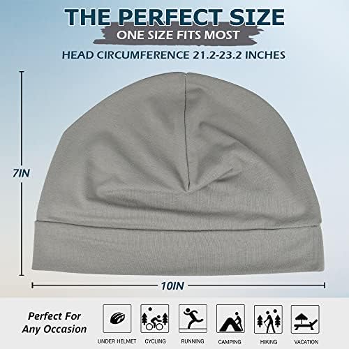 Caps de caveira de algodão de cabeça para homens para homens, chapéus de sono leves de 2 pacote de pacote de pacote