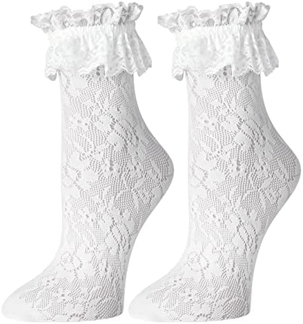 RMSWEETYIL LACE RUFLES PARA MULHERES, LOFE SEXY LACE FRILHA CORBILO SOCKS