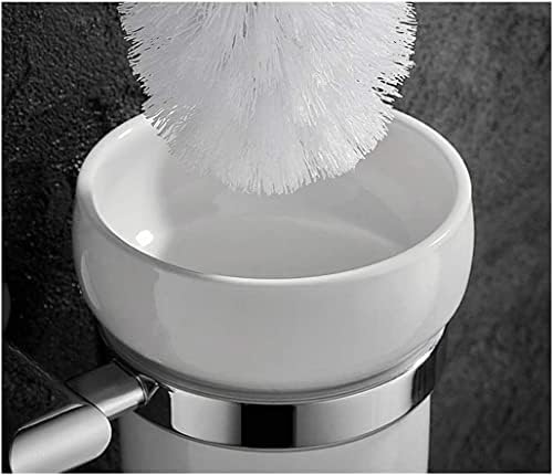 Pincel de vaso sanitário para escova de vaso sanitário e suporte do banheiro, suporte de escova de vaso sanitário de montagem na parede, perfeita para limpar e esfregar pisos de banheiro e acessórios Brotos para limpadores de vaso sanitário