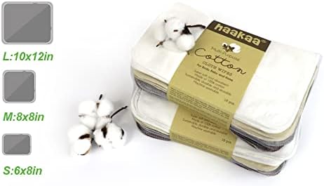 Limpa de pano de algodão reutilizável Haakaa - Ultra Soft Absorves Absorve Baby Fripe | Lavagem de limpeza de cozinha lavável