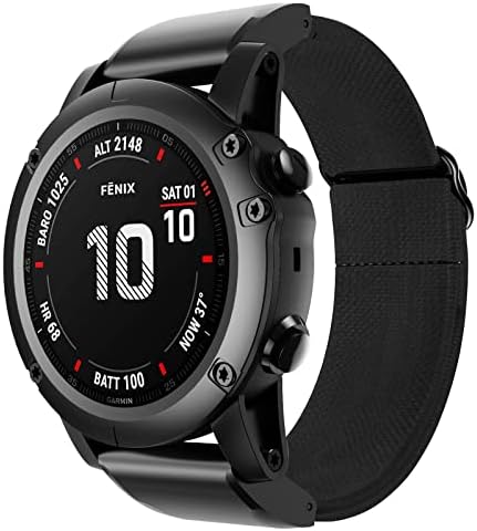 Kangdd Smart Watch Nylon Elastic Loop tiras para Garmin Fenix ​​7 7x 5xplus 6xPro/Mk2i 3HR Substituição Bandas de