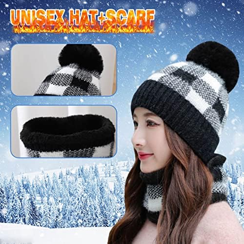Pulseiras de ouvido femininas adicionam ciclo térmico em flocagem quente chapéu de inverno tricô chapéu de cachecol vintage masculino